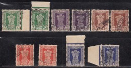 Shade Varities, 5 Values, Service Used 1957, Star Watermark, India Official - Dienstzegels