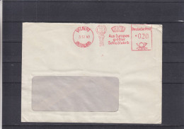 Cléfs - Allemagne - République Fédérale - Lettre De 1949 - EMA - Empreintes Machines - Oblitération Velbert - Brieven En Documenten