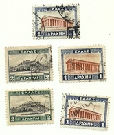 1927 - Grecia 355 X 3 + 356 X 2  Ordinaria         C3613 - Usati