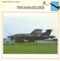 Delcampe - British Aerospace Buccaneer  - Avion D'Attaque Et D'Appui (GB)  -  Fiche Technique - Aerei