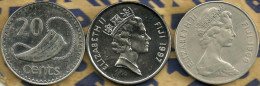 FIJI 20 CENTS NATIVE ARTEFACT FRONT QEII HEAD BACK 1997 2ND PORTRAIT KM? READ DESCRIPTION CAREFULLY !!! - Fidschi