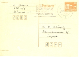 DDR Schwedt MWST 1988 Erweitere Haushalt-Versicherung PK 86 Palast Der Republik Berlin - Frankeermachines (EMA)