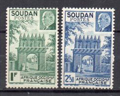 Soudan N°129 Neuf Sans Gomme Et 130 Neuf Charniere - Unused Stamps