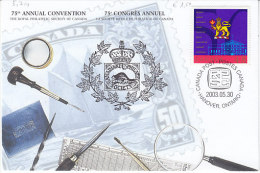 Kanada-Hanover 2003. Philatelie. 75th Annual Convention The Royal Philatelic Society Of Canada (5.714) - Storia Postale
