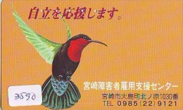 Telecarte Japon OISEAU (3590)  KINGFISHER  BIRD * JAPAN Phonecard * Vogel TELEFONKARTE - Zangvogels