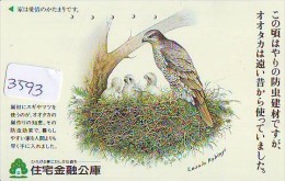 Telecarte Japon OISEAU (3593)    BIRD * JAPAN Phonecard * Vogel TELEFONKARTE - Passereaux