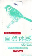 Telecarte Japon OISEAU (3601)    BIRD * JAPAN Phonecard * Vogel TELEFONKARTE - Pájaros Cantores (Passeri)