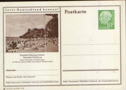 Germany/ Federal Republic- Stationery Postacard Unused - P24 Heuss Type I - Schleswig Holstein, Ostseebad Glucksburg - Postkarten - Ungebraucht