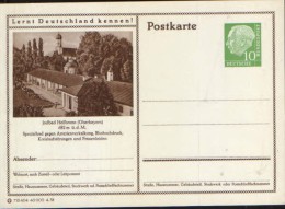 Germany/ Federal Republic- Stationery Postacard Unused - P24 Heuss Type I - Jodbad Heilbrunn(oberbayern) - Cartoline - Nuovi