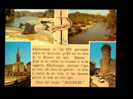 JOYEUSE Ardèche 07 : Les Bords De La Beaume L'eglise Et La Tour De Charlemagne - Joyeuse