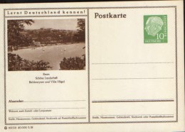 Germany/ Federal Republic- Stationery Postacard Unused - P24 Heuss Type I - Essen,Baldeneysee Und Villa Hügel - Cartes Postales - Neuves