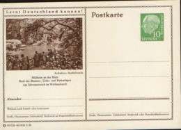 Germany/ Federal Republic- Stationery Postacard Unused - P24 Heuss Type I - Mulheim,Parkanlagen - Postcards - Mint