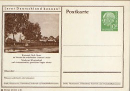 Germany/ Federal Republic- Stationery Postacard Unused - P24 Heuss Type I -  Gerau, Schwimmbad - Postkaarten - Ongebruikt