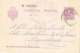 10554. Entero Postal VICH  (Barcelona) 1929. Comercial Porcelana Y Regalos - 1850-1931