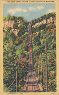 Steep Grade Incline Railway Up Lookout Mountain Chattanooga Tennessee Curteich - Chattanooga