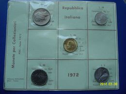 REPUBBLICA ITALIANA ANNATA DI CIRCOLAZIONE EMISSIONE 1972 FOGLIO VERDE - Mint Sets & Proof Sets