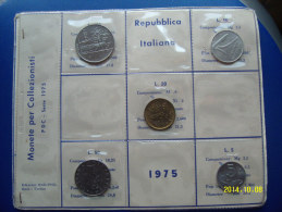 REPUBBLICA ITALIANA ANNATA DI CIRCOLAZIONE EMISSIONE 1975 - Mint Sets & Proof Sets