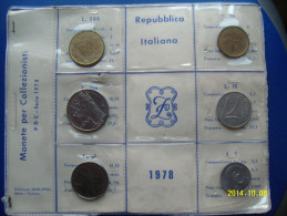 REPUBBLICA ITALIANA ANNATA DI CIRCOLAZIONE EMISSIONE 1978 - Mint Sets & Proof Sets