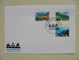 FDC Cover From Kyrgyzstan 2001 International Year Of Mountains Un M/s Cancel 2002 - Kirghizistan