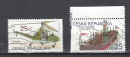 Ceska Republika 2013 Mi Nr 756+757 Verkeersvoertuigen Helicopter + Boot - Usati