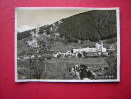 CPSM PHOTO GLACEE  SUISSE  DISENTIS MIT DEM KLOSTER   VOYAGEE TIMBRE - Disentis/Mustér