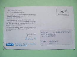 Switzerland 2006 Postcard "Neuchatel - Olv View" To Bouveret - Postage Paid No Stamp - Storia Postale