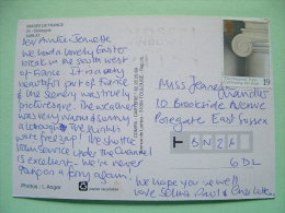 Great Britain 1995 Postcard "Sarlat Dordogne" To England - Column Art Architecture - Cartas & Documentos