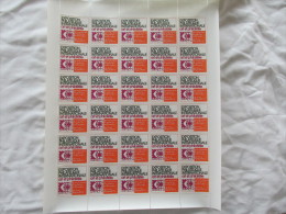 EXPOSITION PHILATELIQUE INTERNATIONALE ART ET PHILATELIE JUIN 1975 PLAMCHE 30 TIMBRES ORANGE ROUGE - Briefmarkenmessen
