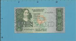 South Africa - 10 RAND - ( 1990 - 93 ) - Pick 120.e - Sign. 7 - Watermark: Jan Van Riebeek - 2 Scans - Südafrika