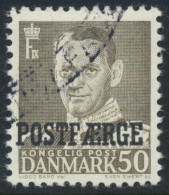 Denmark Danemark Danmark 1950: 50ø Grey Postfærge Overprint, VF Used (DCDK00096) - Colis Postaux