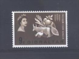 Gibraltar 159 **  (MNH)   " 1963 "  (Rare) - Contra El Hambre