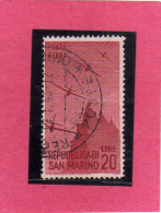 SAN MARINO 1946 POSTA AEREA AIR MAIL VIEWS VEDUTE LIRE 20 USATO USED - Airmail