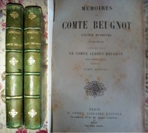 C1 NAPOLEON Memoires COMTE BEUGNOT 1779 1815 Complet En 2 Volumes RELIE 1866 - Französisch