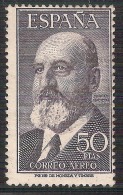 1955 ESPAÑA EDIFIL 1165 TORRES QUEVEDO Inventor Matemático Sello MNH  SPAIN - Neufs