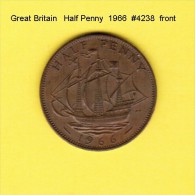 GREAT BRITAIN   1/2  PENNY  1966  (KM # 896) - C. 1/2 Penny