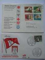 GERMANY 2 X ERSTTAGSBRIEF 1960`S HAUPSTADTE DER LANDER AND WOHLFAHRTSMARKE - Storia Postale