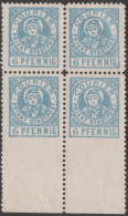 Allemagne 1896, Poste Privée Et Locale Courier De Munich (München). Timbre à 6 Pf , Bloc De 4, Erreur De Dentelure. Neuf - Timbres