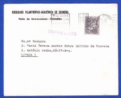 ENVELOPPE --CACHET - COIMBRA + SE NÃO INDICAR A ZONA POSTAL DE LISBOA, A CORRESPONDÊNCIA CORRE O RISCO .... - Briefe U. Dokumente