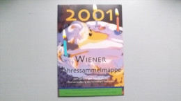 UNO-Wien 331/4, 341/50, Bl. 15 Souvenir-Folder 2001 Oo/used, Jahreszusammenstellung 2001 - Usati