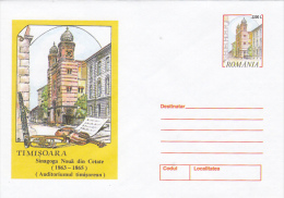 3374- JEWISH, JUDISM, TIMISOARA SYNAGOGUE, COVER STATIONERY, 2001, ROMANIA - Judaika, Judentum