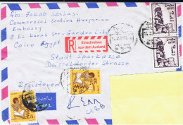 ET+ Ägypten 1985 Mi 974 977 Ramses Und Sklave Auf Brief - Covers & Documents