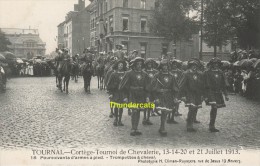 CPA TOURNAI CORTEGE DE CHEVALERIE 13-14-20 ET 21 JUILLET 1913 EDIT H CLIMAN RUYSSERS ANVERS - Tournai