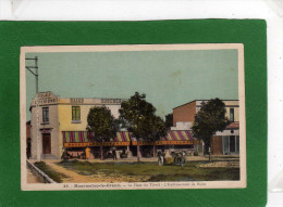 51 MOURMELON LE GRAND LA PLACE DU TIVOLI Animée ETABLISSEMENT DE BAINS Hôtel De La Comête Cpa  SIDE-CAR Sur La Place - Mourmelon Le Grand