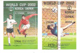 GHANA FOGLIETTI  2002 WORLD CUP SOCCER 2  SHEETS MNH - 2002 – South Korea / Japan