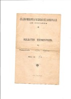 POITIERS COLLEGE MODERNE & TECHNIQUE DE JEUNES FILLES BULLETIN TRIMESTRIEL NAU REGINE - Diplomi E Pagelle