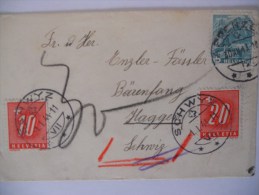 Suisse Lettre De 1944 Taxe A Schwyz - Postage Due