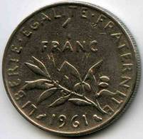 France 1 Franc 1961 GAD 474 KM 925.1 - 1 Franc