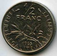 France 1/2 Franc 1965 GAD 429 KM 931.1 - 1/2 Franc