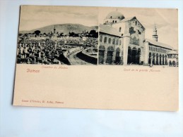 Carte Postale Ancienne : DAMAS , DAMASCUS : Cimetière De Meidan, Court De La Grande Mosquée - Syrie