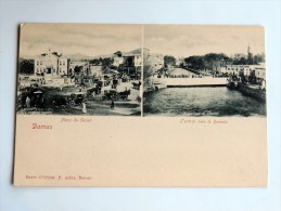 Carte Postale Ancienne : DAMAS , DAMASCUS : Place Du Serail , L'entrée Avec Le Barada - Syrie
